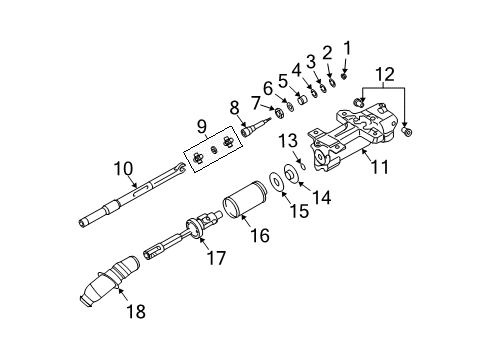 2004 Cadillac CTS Shaft & Internal Components Diagram