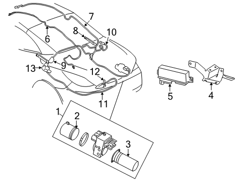 2008 Pontiac G6 Convertible Top Diagram 1 - Thumbnail