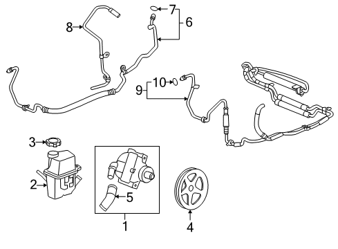 2009 Buick LaCrosse Cap Asm,P/S Fluid Reservoir Diagram for 15267531