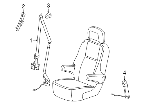 2005 Pontiac Montana Seat Belt Diagram 1 - Thumbnail