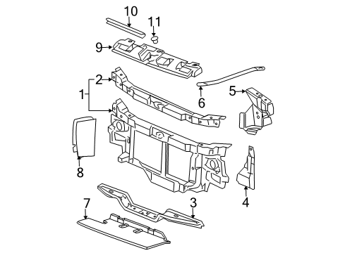 2016 Chevy Express 3500 Radiator Support Diagram 2 - Thumbnail