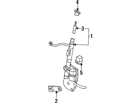 1997 Oldsmobile Aurora Cable Asm,Radio Antenna *Gray Diagram for 12124310