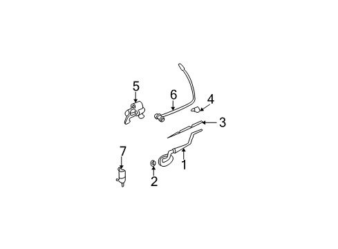 2009 Chevy Trailblazer Wiper & Washer Components Diagram 1 - Thumbnail