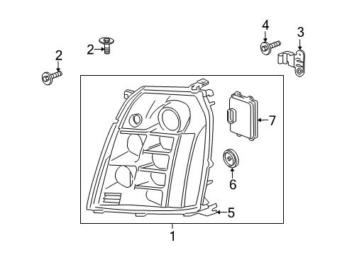 2011 Cadillac Escalade Headlamps, Electrical Diagram 3 - Thumbnail