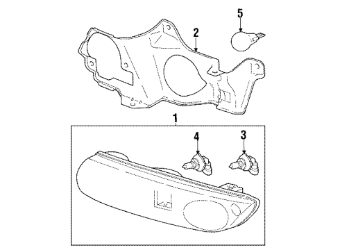 2002 Saturn SL2 Headlamps, Electrical Diagram