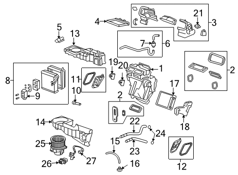 2008 Saturn Outlook Heater Core & Control Valve Diagram