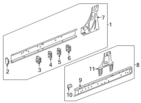 2022 GMC Sierra 1500 Rocker Panel Diagram 2 - Thumbnail