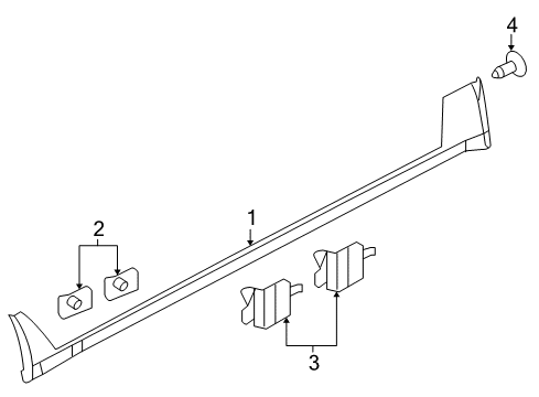 2006 Saturn Relay Exterior Trim - Pillars, Rocker & Floor Diagram