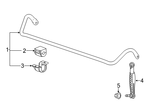 2014 Cadillac ATS Stabilizer Bar & Components - Front Diagram 1 - Thumbnail