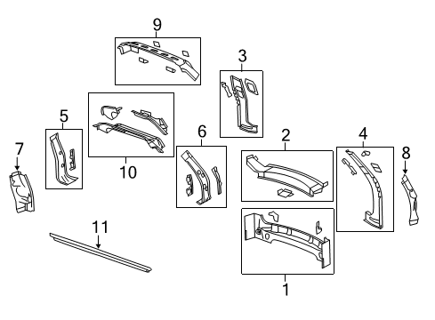 2013 Buick Enclave Rear Body Diagram