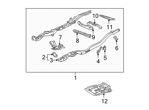 1994 Chevy S10 Member,Propeller Shaft Cr Diagram for 12543936