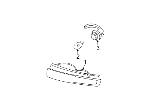 1996 Pontiac Sunfire Park & Signal Lamps Diagram 2 - Thumbnail