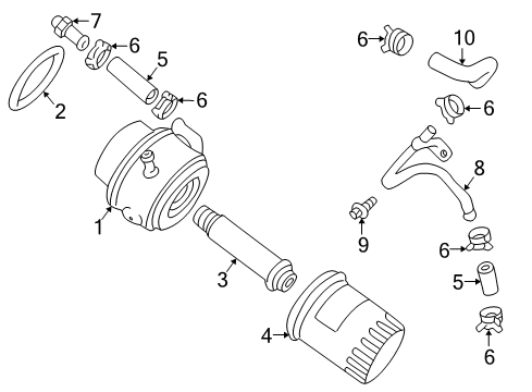 2002 Buick Rendezvous Cooler,Engine Oil Diagram for 24504105