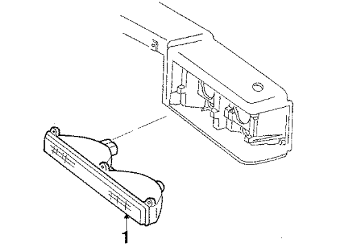 1986 Cadillac Fleetwood Park & Signal Lamps Diagram