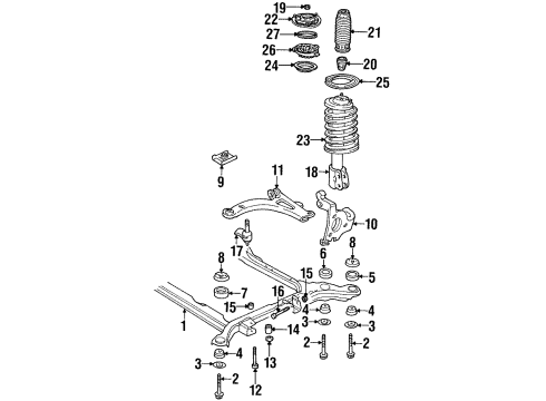 1997 Buick Riviera Link,Front Stabilizer Shaft Diagram for 25715934