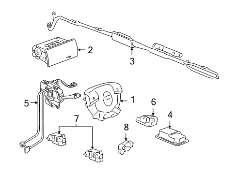 2009 Hummer H3T Air Bag Components Diagram