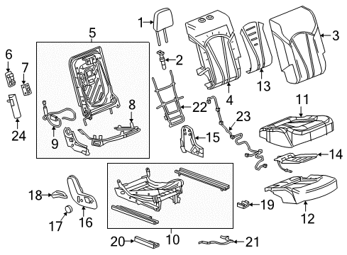 2019 Buick Envision Cover Assembly, R/Seat Bk *Galvanized Ce Diagram for 84552299