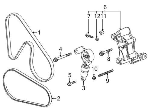 2022 Chevy Corvette Belts & Pulleys Diagram