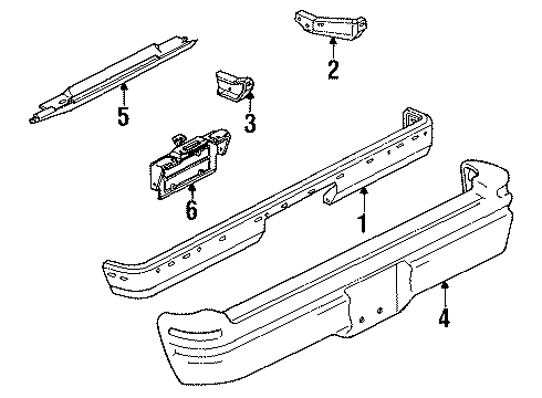 1994 Oldsmobile Bravada Rear Bumper Diagram