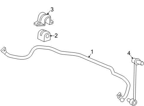 2007 Buick Terraza Front Suspension, Control Arm, Stabilizer Bar Diagram 2 - Thumbnail