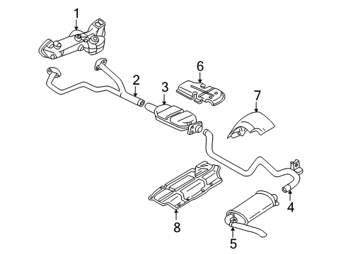 1995 Chevy Camaro 3-Way Catalytic Convertor Assembly Diagram for 25146927