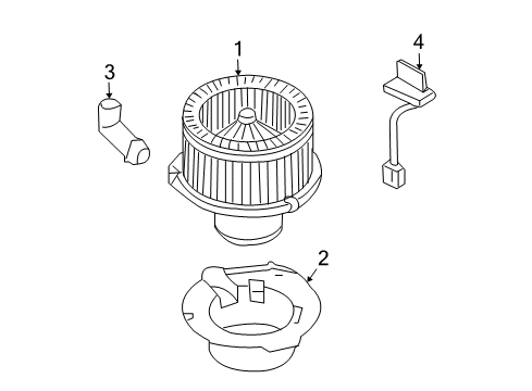 2004 Chevy Trailblazer Module,Blower Motor Control Diagram for 52494707