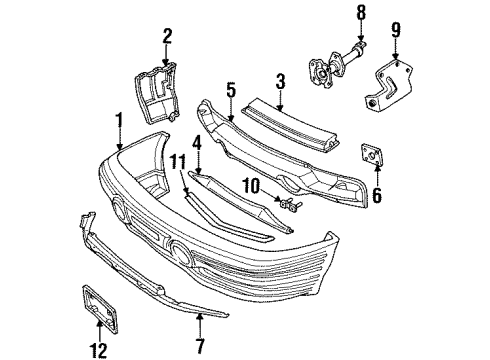 1995 Pontiac Bonneville Front Bumper Diagram 2 - Thumbnail