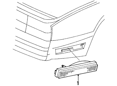 1987 Cadillac Seville Corner & Side Marker Lamps Diagram