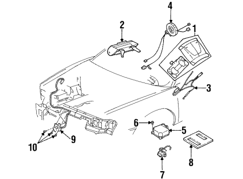 1996 Buick Riviera BARRIER, Floor Pan Diagram for 25628704