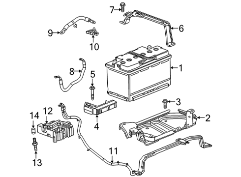 2023 GMC Hummer EV Pickup STUD,BAT NEG CBL GND Diagram for 11601862