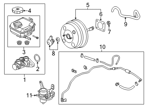 2012 Chevy Caprice Hose, Power Brake Booster Vacuum Diagram for 92260836