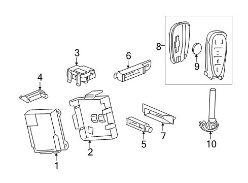 2017 Chevy Malibu Keyless Entry Components Diagram