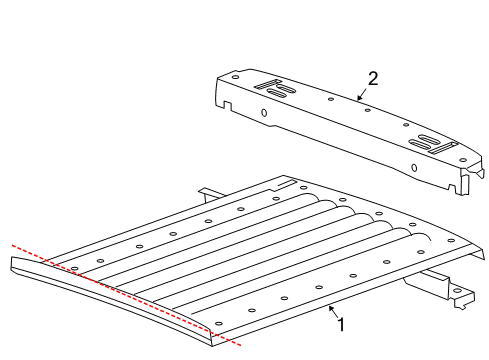 2004 Chevy SSR Panel, Rear Floor *Prime Ww18 Diagram for 15235732