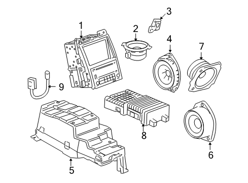 2009 Cadillac Escalade Sound System Diagram 2 - Thumbnail