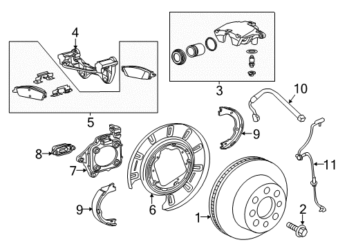 2016 Chevy Silverado 1500 Hose Assembly, Rear Brake Diagram for 84183650