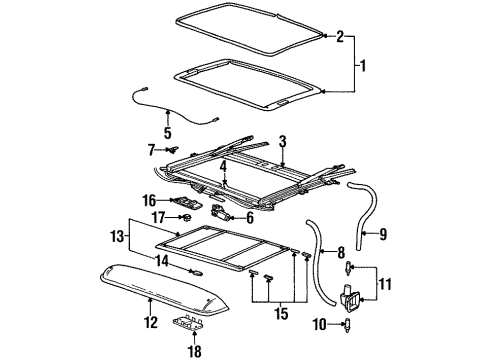 2001 Saturn SL2 Sunroof Diagram