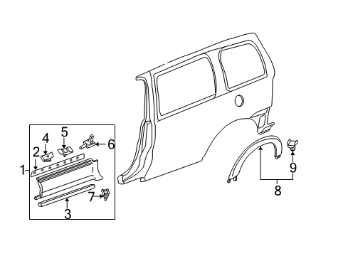 1999 Pontiac Montana Retainer Asm *Natural Diagram for 10297368