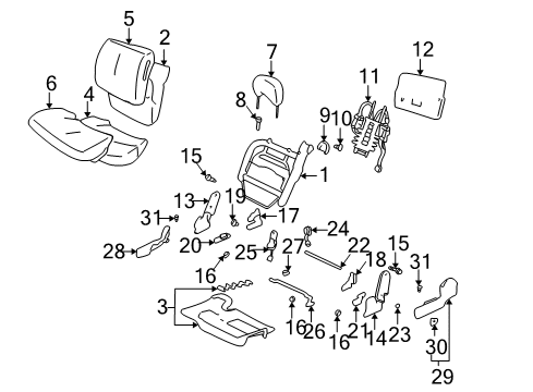 2002 Buick LeSabre Power Seats Diagram 2 - Thumbnail