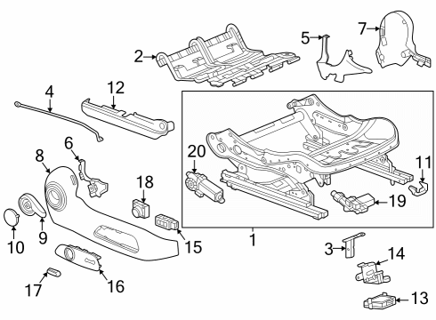 2024 Buick Encore GX Power Seat Tracks & Components Diagram 2 - Thumbnail