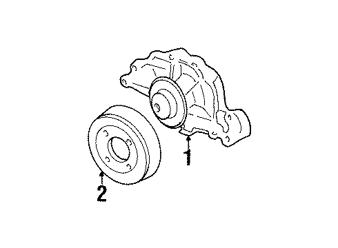 1997 Pontiac Bonneville Cooling System, Radiator, Water Pump, Cooling Fan Diagram 1 - Thumbnail