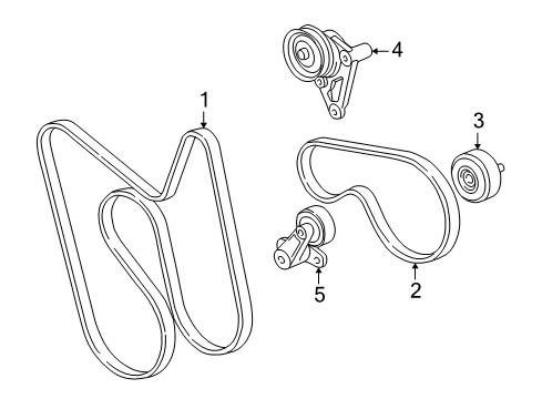 2006 Hummer H2 Belts & Pulleys, Maintenance Diagram