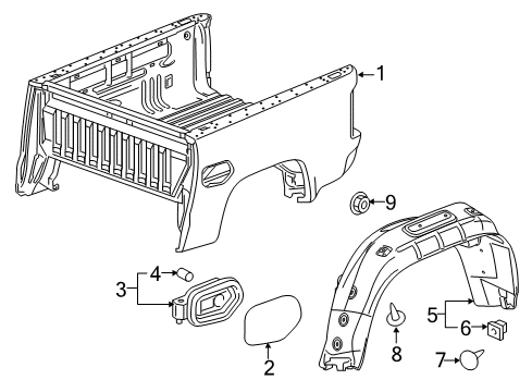 2020 GMC Canyon Box Assembly Diagram 1 - Thumbnail