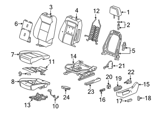 2023 GMC Sierra 2500 HD Lumbar Control Seats Diagram 2 - Thumbnail