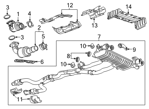 2019 Chevy Camaro MUFFLER ASM,EXH (W/ EXH AFTERTREATMENT) Diagram for 19420313