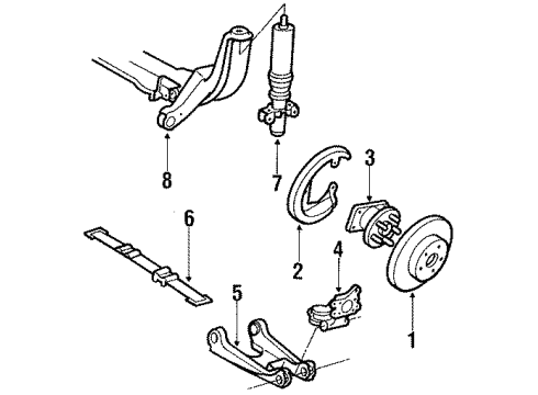 1991 Cadillac Allante Rear Suspension Diagram 1 - Thumbnail