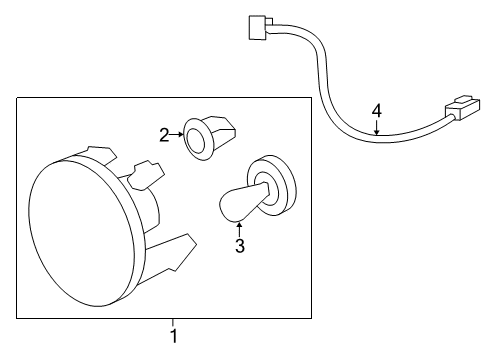 2013 GMC Yukon Front Lamps - Fog Lamps Diagram 1 - Thumbnail