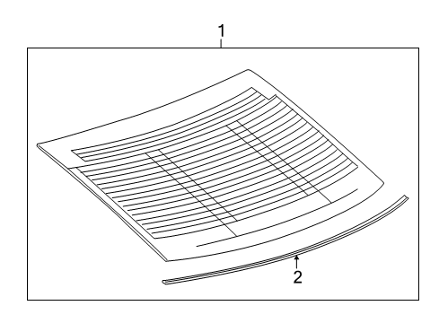 2015 Cadillac ATS Back Glass, Reveal Moldings Diagram 1 - Thumbnail