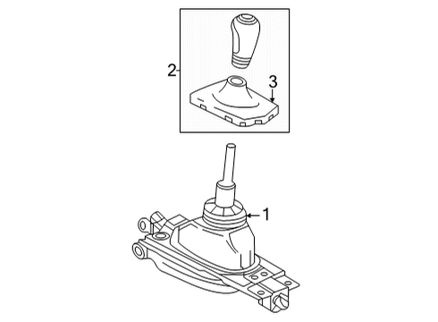 2024 Cadillac CT5 Knob Assembly, M/Trns Cont Lvr (W/ Boot & W/ S*Black Diagram for 24046077