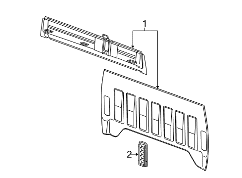 2011 GMC Sierra 3500 HD Back Panel Diagram 1 - Thumbnail