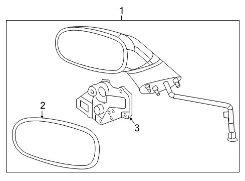 2006 Chevy SSR Outside Mirrors Diagram